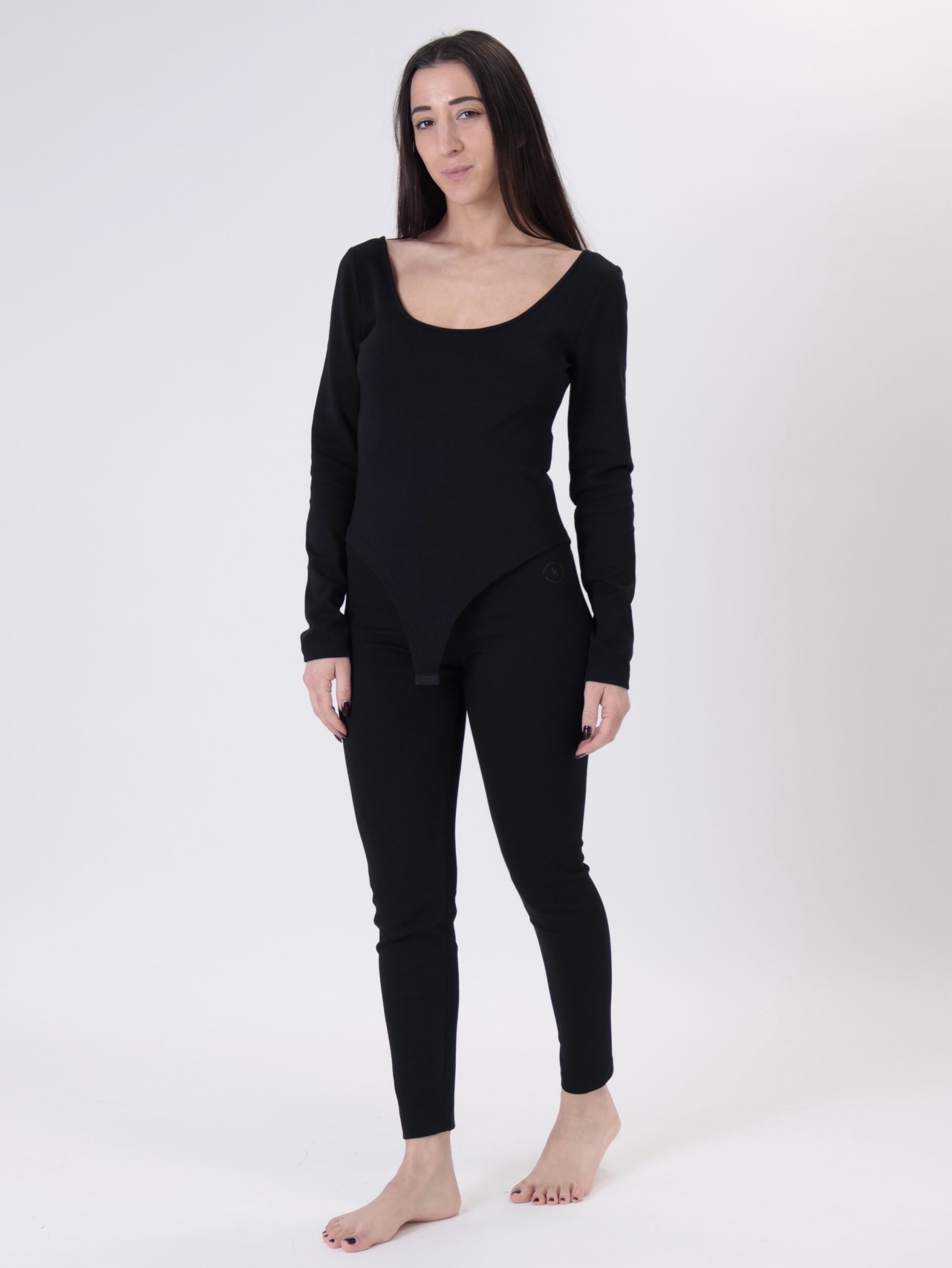 Body m/lunga nero SPORT