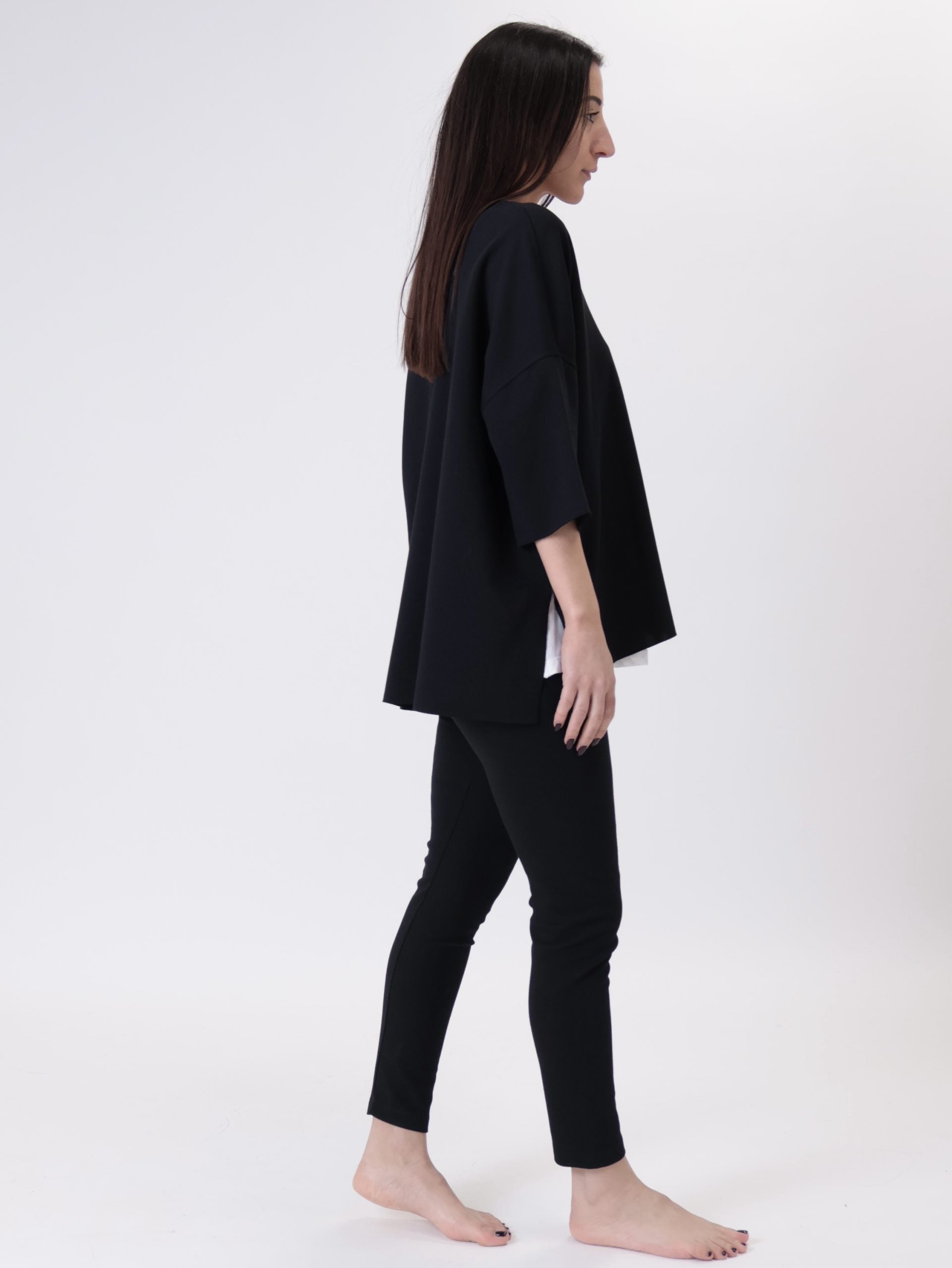 T-shirt con canotta nero SPORT