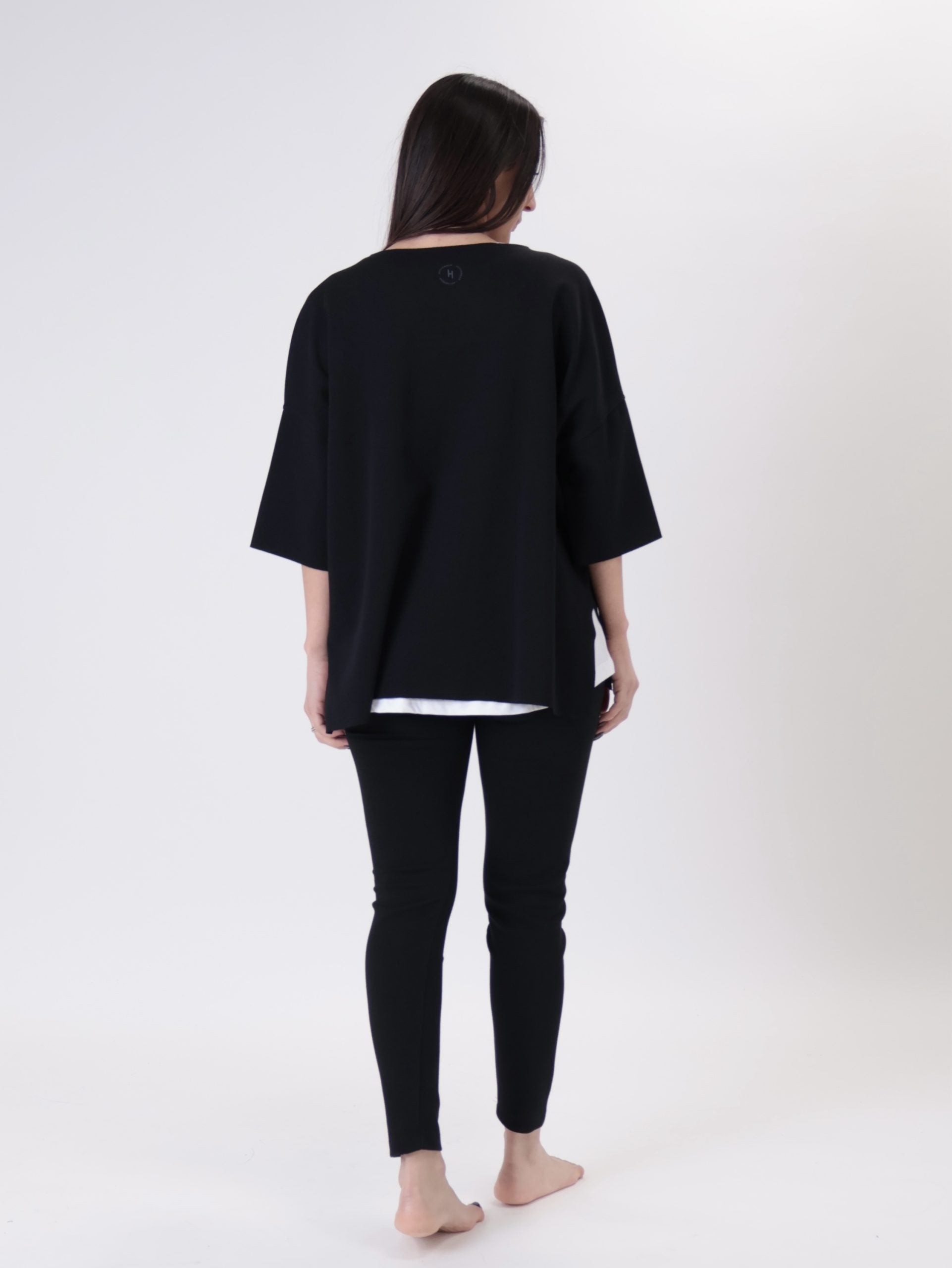 T-shirt con canotta nero SPORT