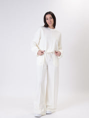 Cream central seam sweatshirt