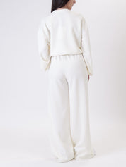 Pantalone  cucitura centrale panna