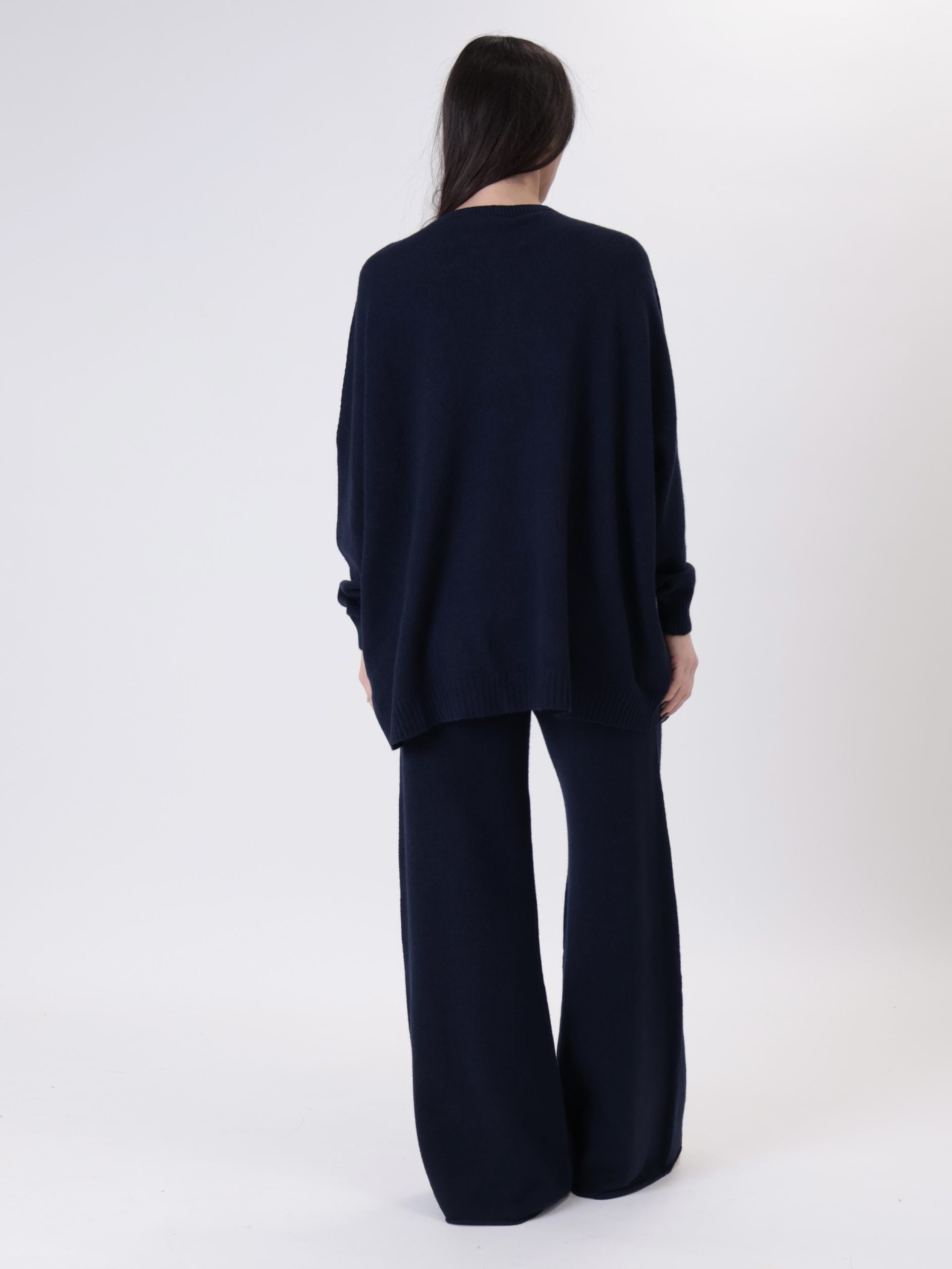 Completo girocollo blu