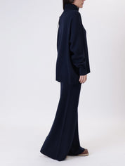 Completo dolcevita blu