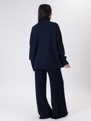 Completo dolcevita blu