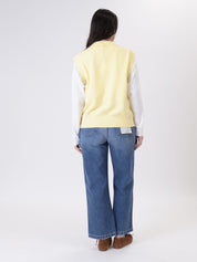 Polo smanicata cotone giallo
