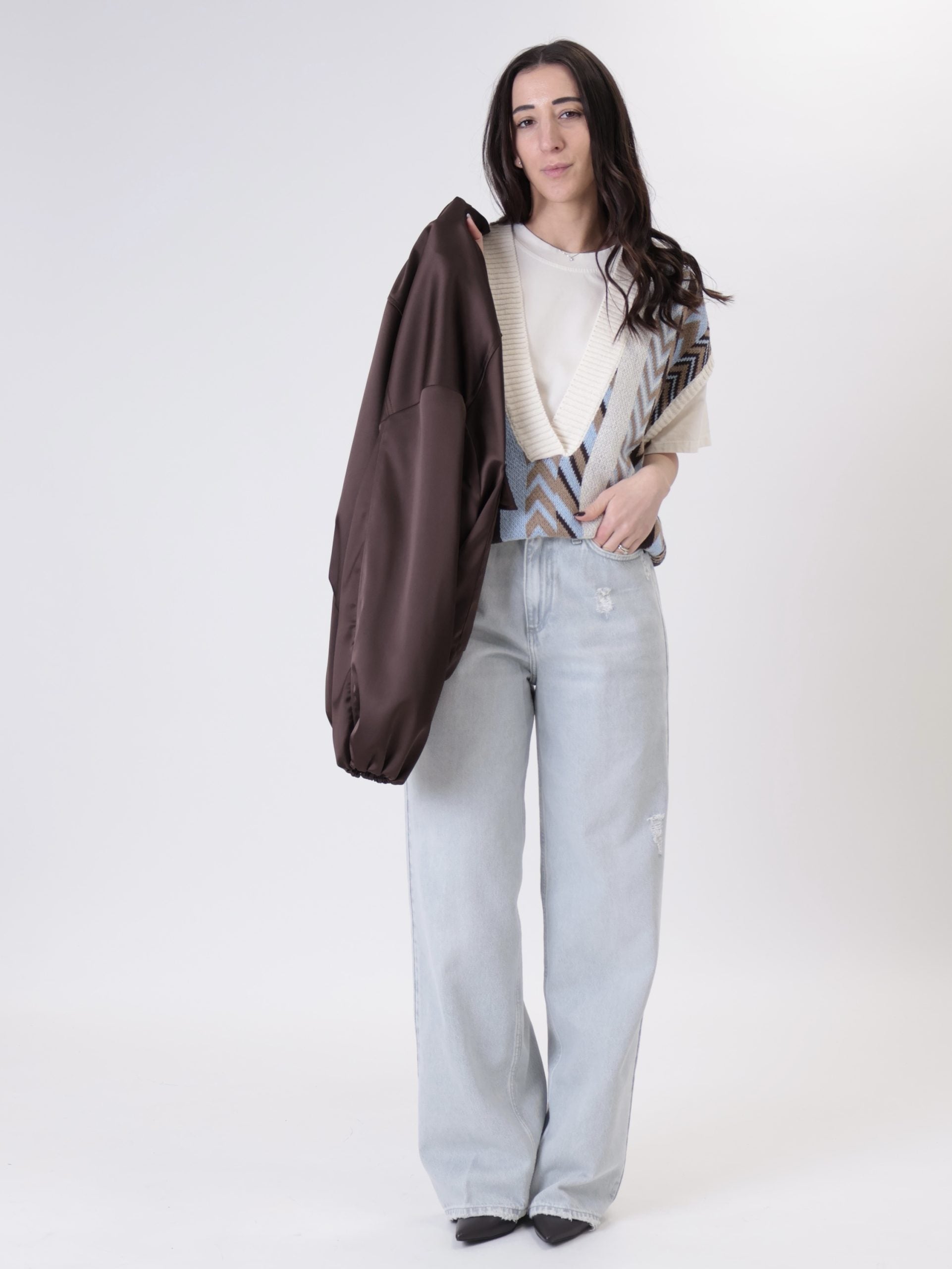 Bomber tasche satin moro