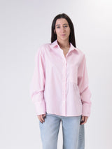 Pink striped pocket shirt