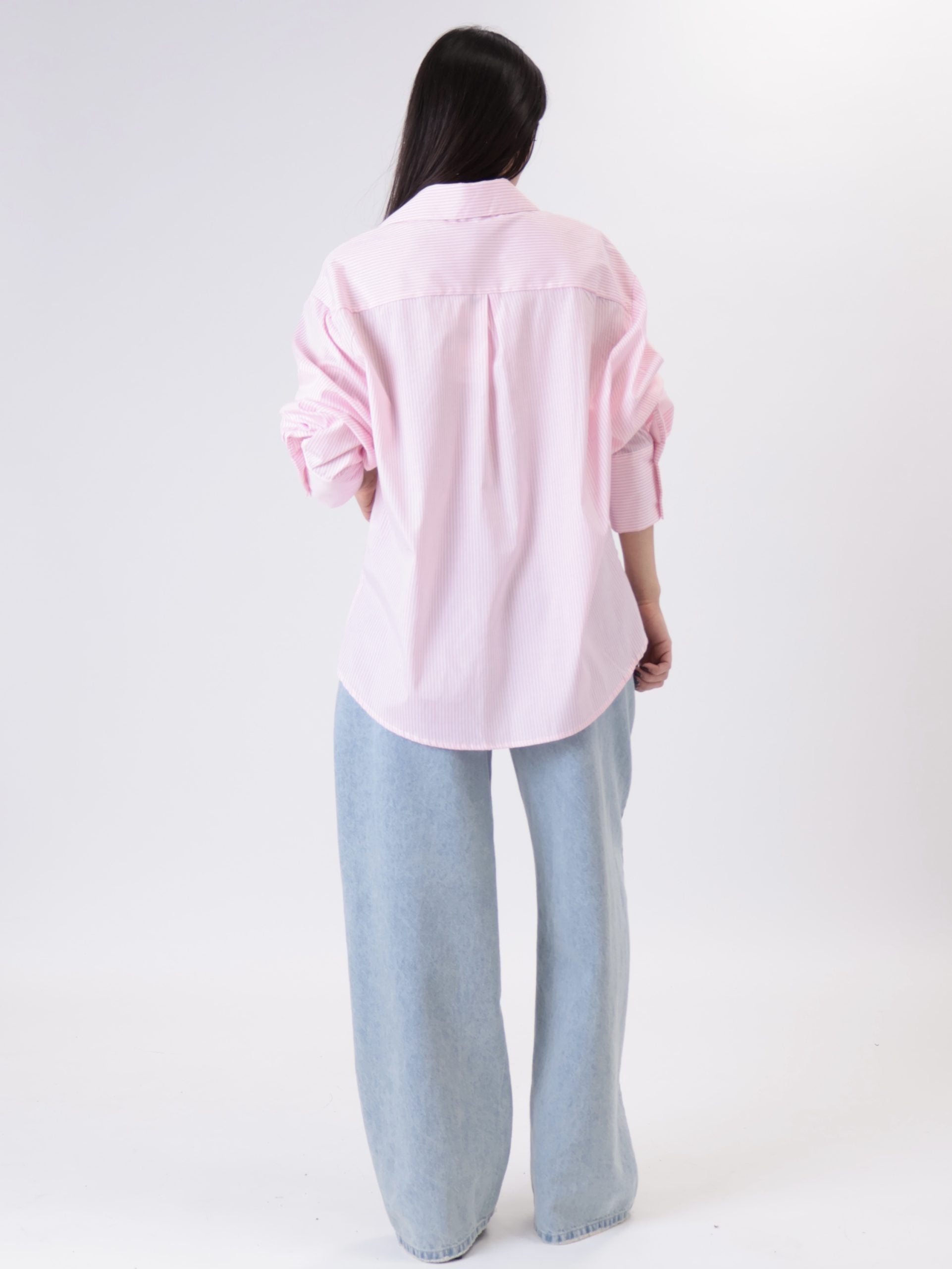 Pink striped pocket shirt