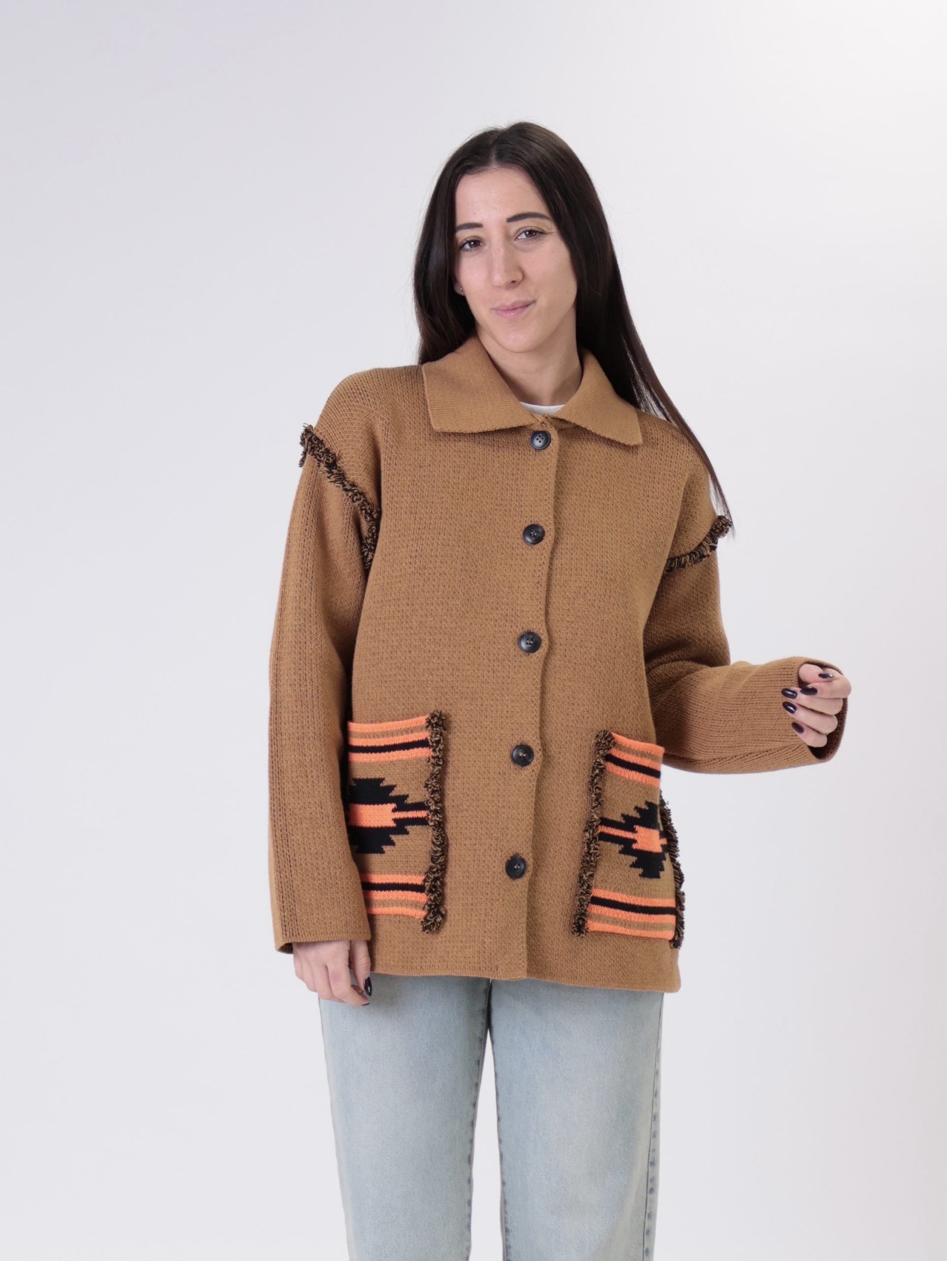Cardigan fantasia coccio