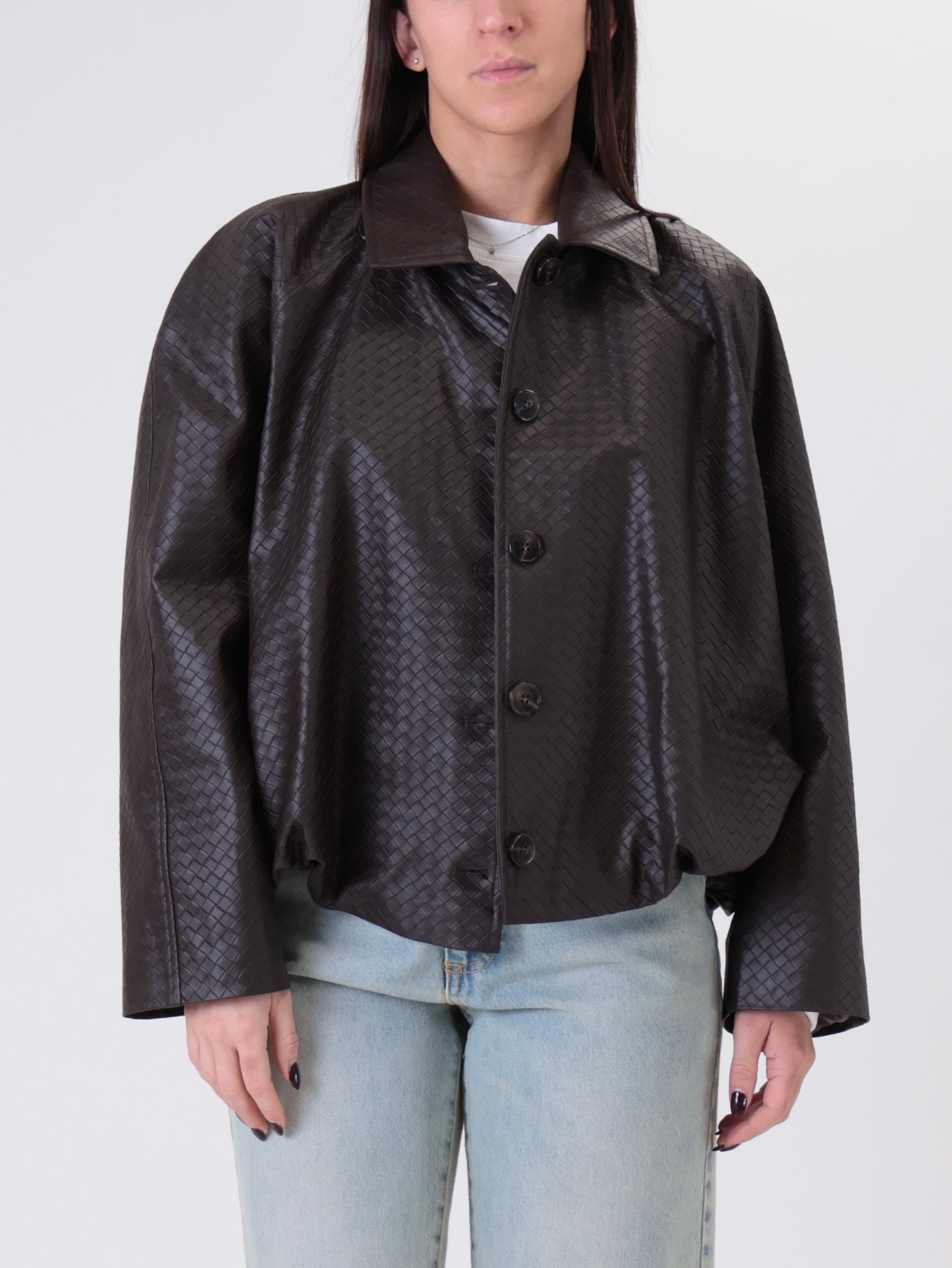 Bomber intrecciato moro