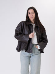 Bomber intrecciato moro