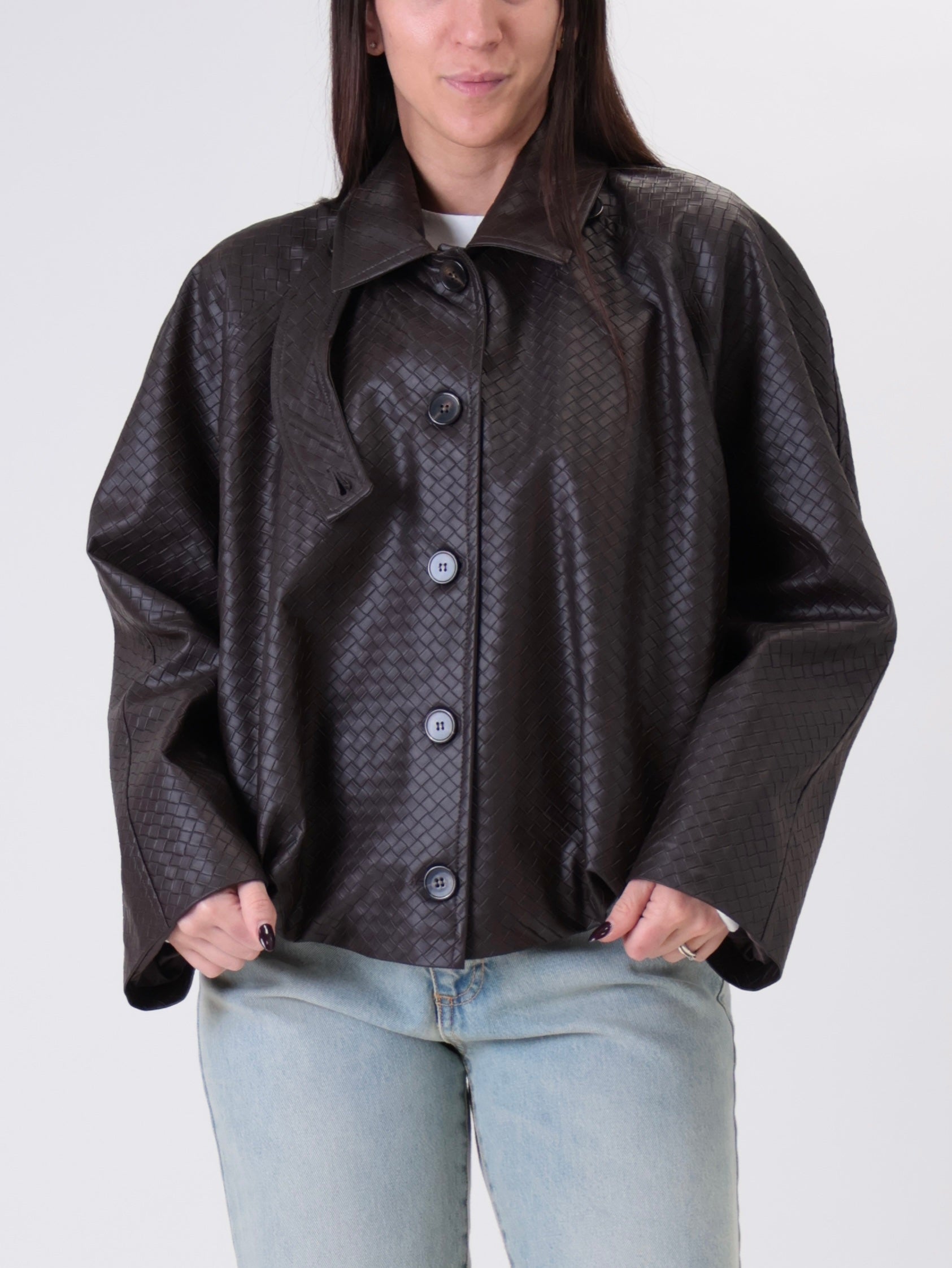 Bomber intrecciato moro