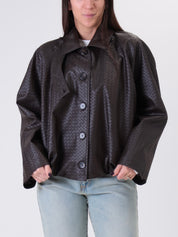 Bomber intrecciato moro
