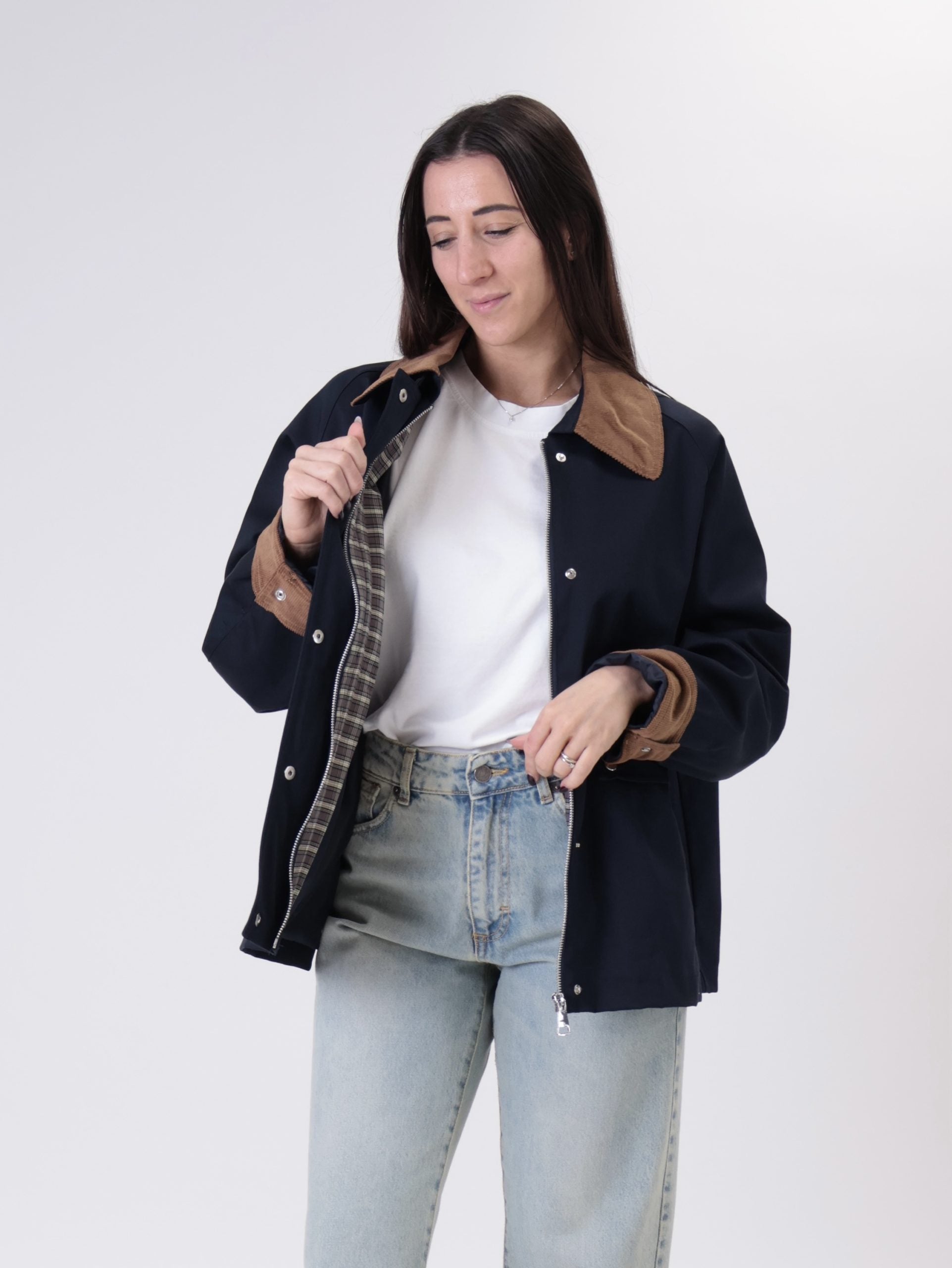 Giacca cotone blu