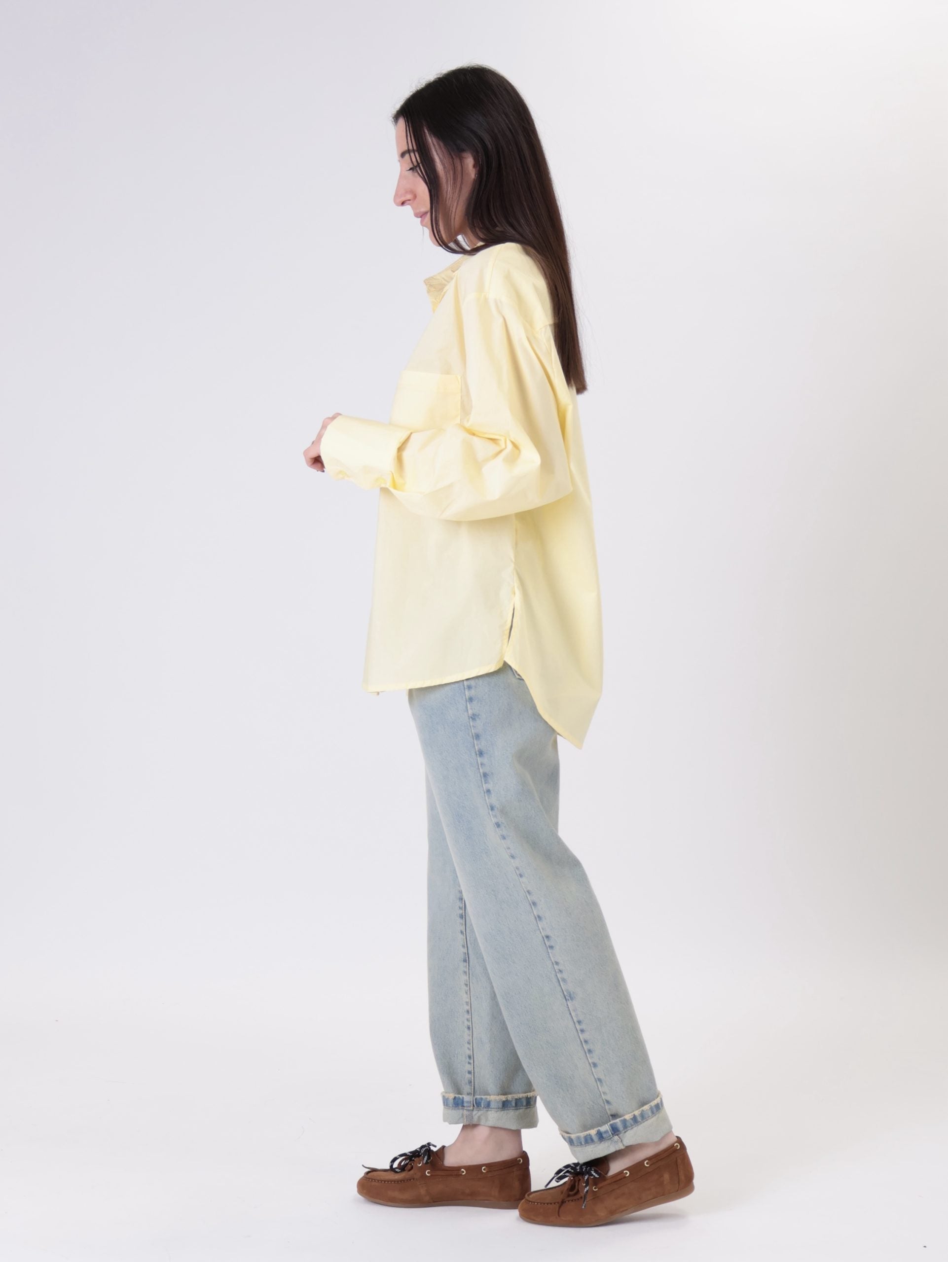 Camicia spacco laterale giallo