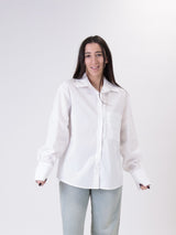 White shirt with side slit