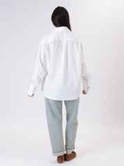 White shirt with side slit