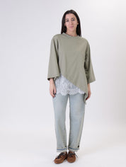 T-shirt over pizzo militare