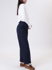 Pantalone cotone blu