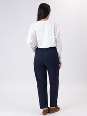 Pantalone cotone blu