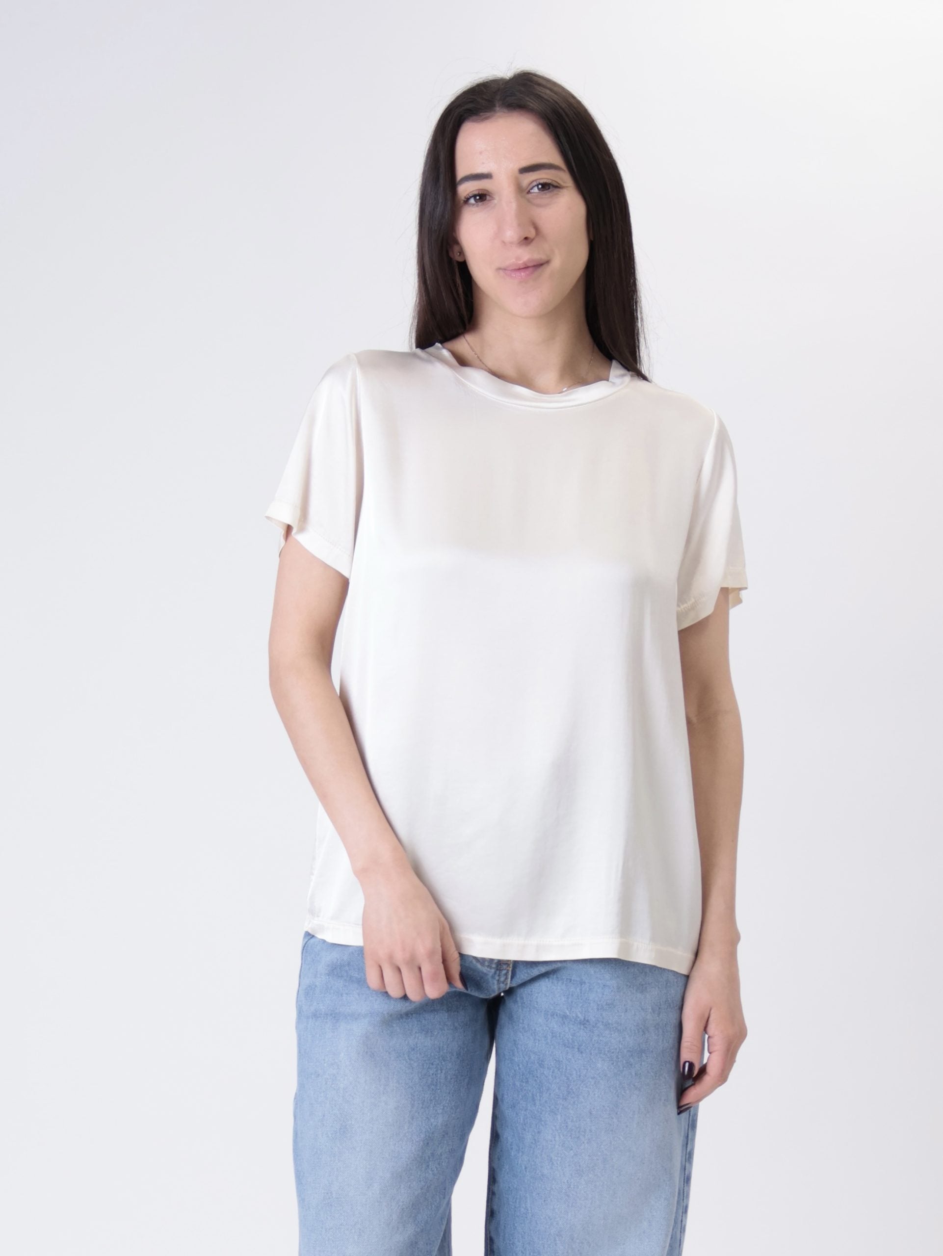 T-shirt viscosa burro