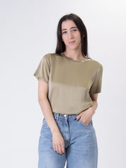 Olive viscose T-shirt