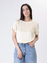 Yellow viscose T-shirt