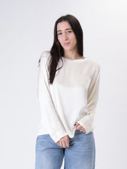 T-shirt m/lunga viscosa burro