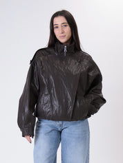 Bomber ecopelle moro