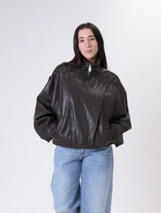 Bomber ecopelle moro