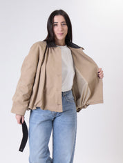 Bomber orli ecopelle beige