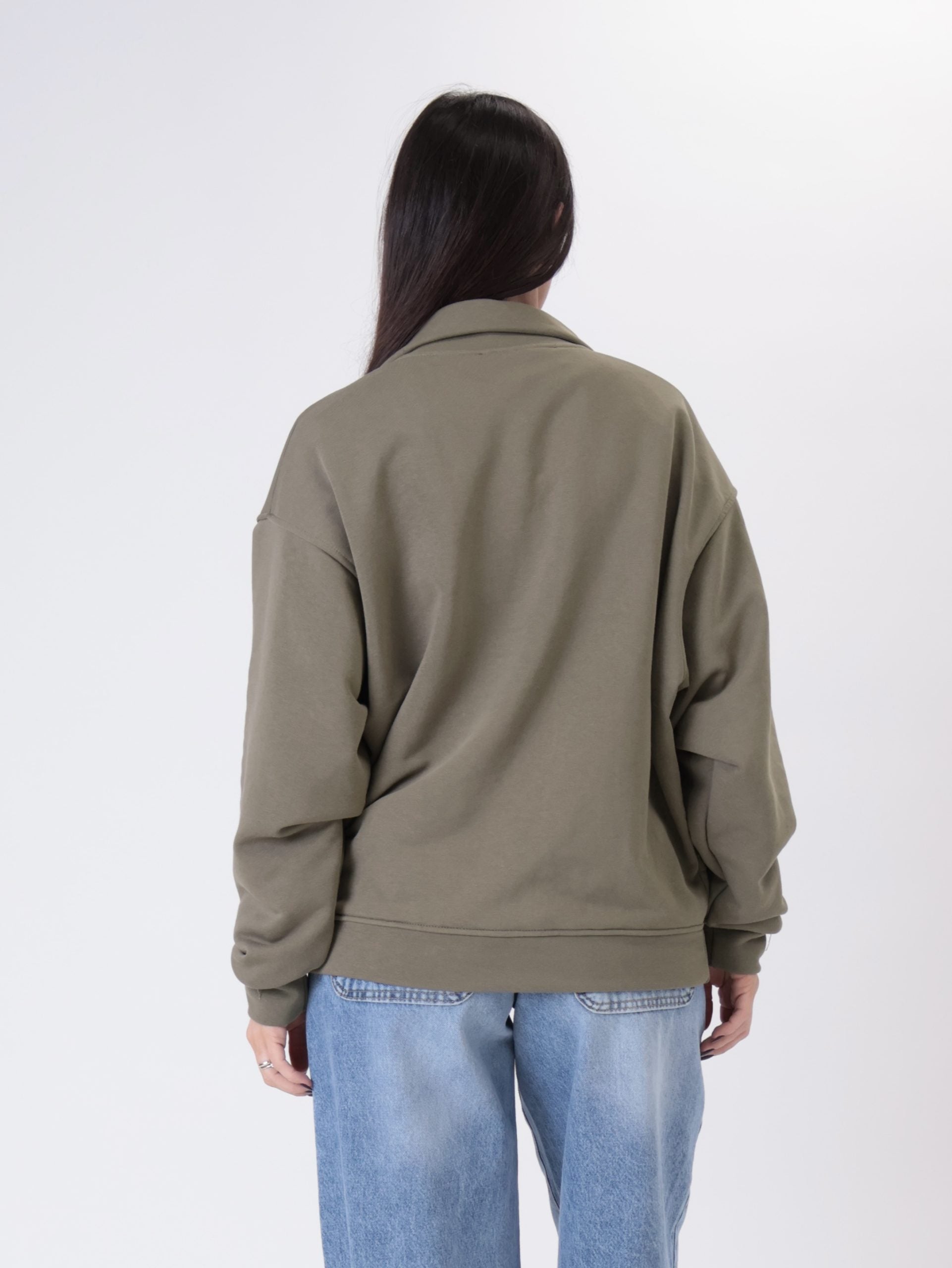 Felpa mezza zip militare