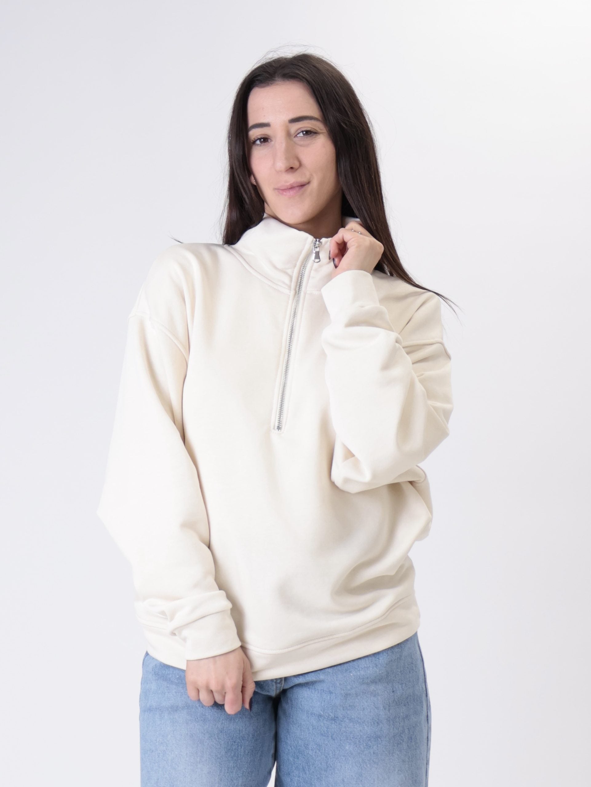 Butter half-zip sweatshirt