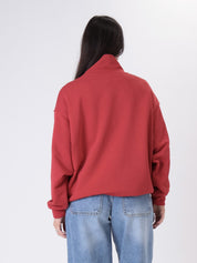Half-zip sweatshirt red