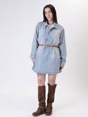 Abito denim cintura