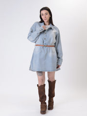 Abito denim cintura