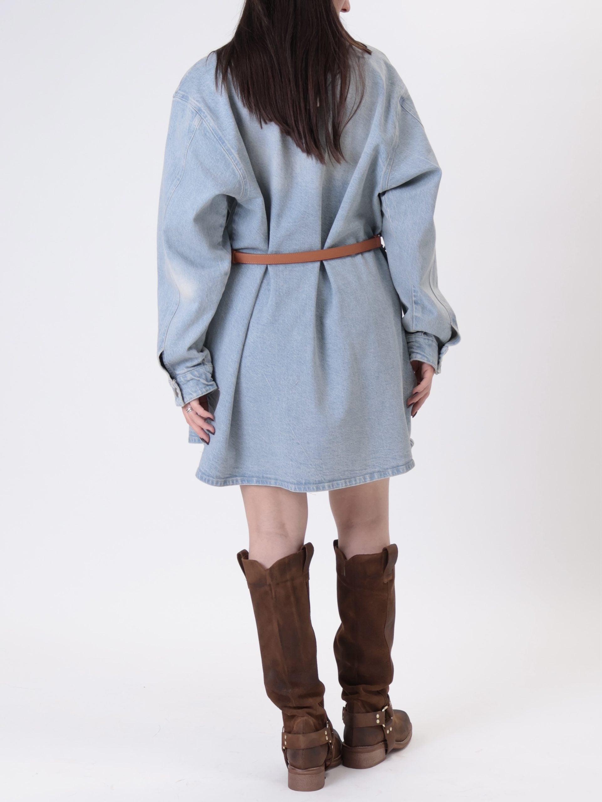 Abito denim cintura