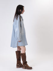 Abito denim cintura