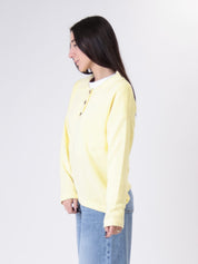 Polo scatola in maglia giallo
