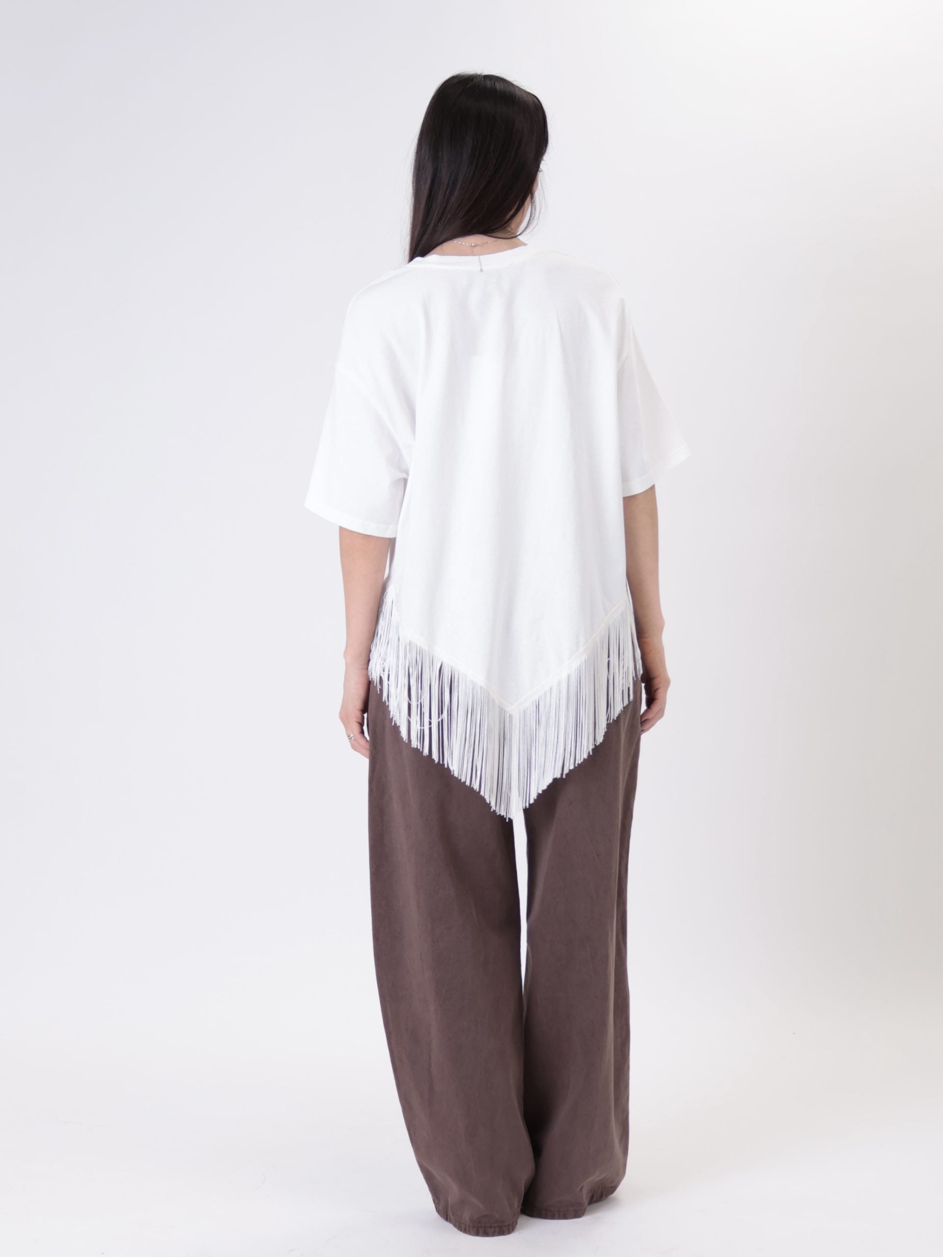 T-shirt frange latte