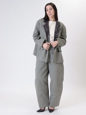 Sage double-breasted workshop jacket