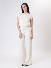 Tailored cream trousers