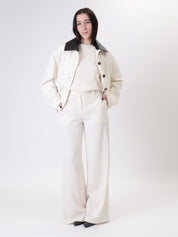 Tailored cream trousers