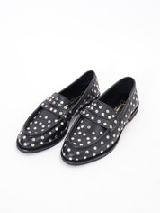 Mocassino nero borchie