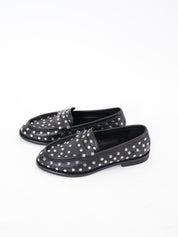 Mocassino nero borchie