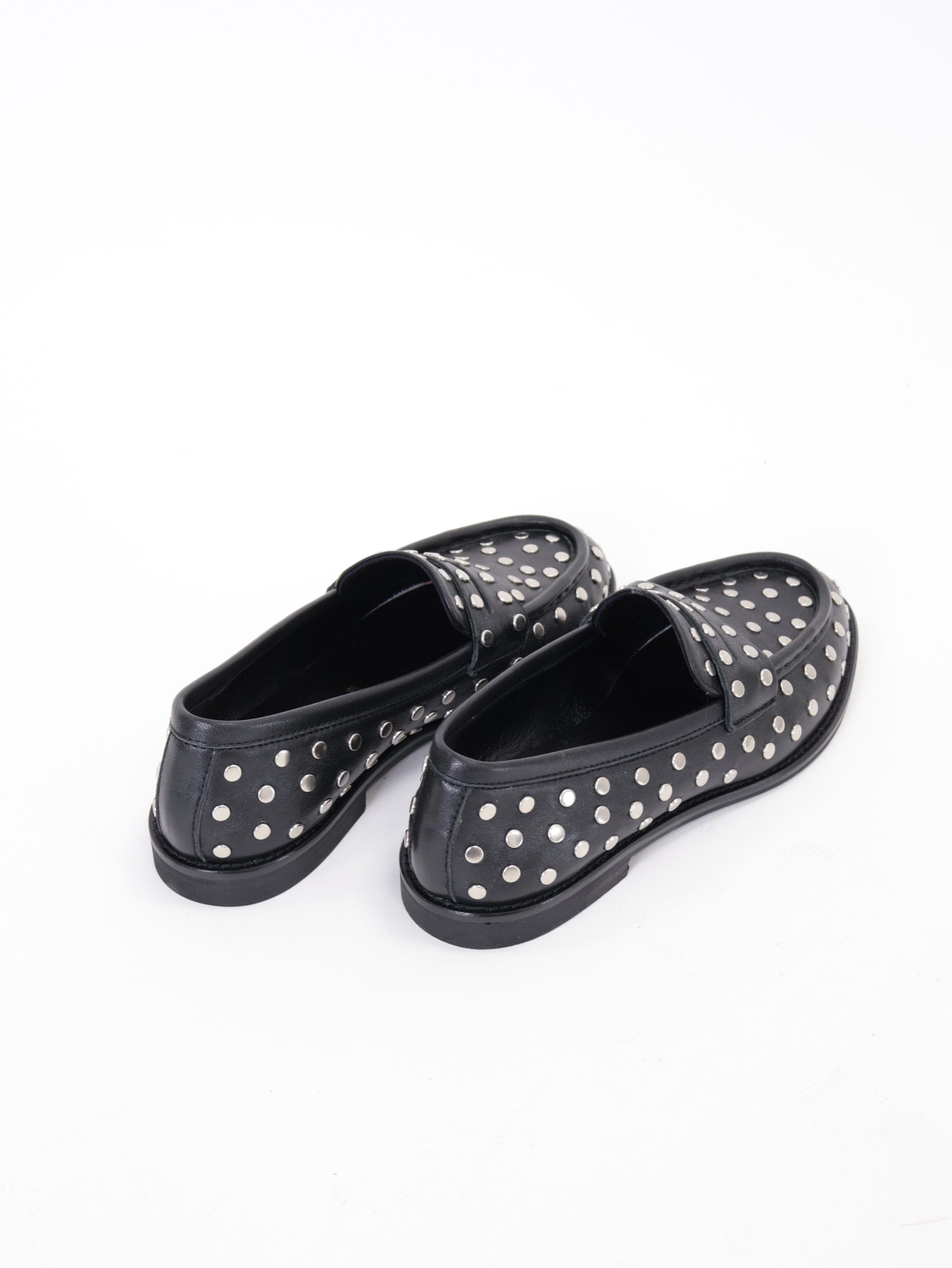 Mocassino nero borchie