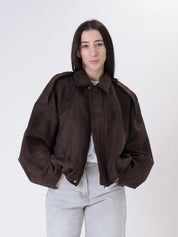 Iris suede bomber