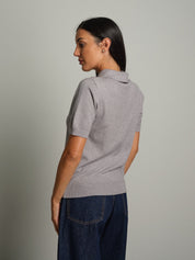 Polo zip Grigio-perla Veve VE418;Polo zip Grigio-perla Veve VE418 — foto 2