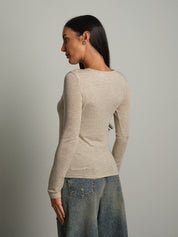 Serafino misto lana Beige Veve VE419;Serafino misto lana Beige Veve VE419 — foto 2