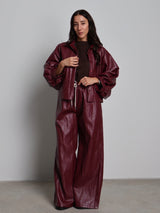 PANTALONE ECOPELLE CHIARA - Bordeaux